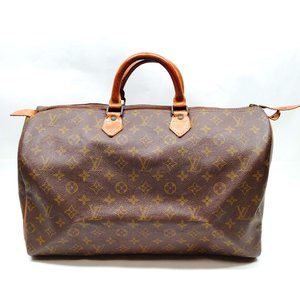 Louis Vuitton  Speedy 40 Browns Monogram LV Hand Bag